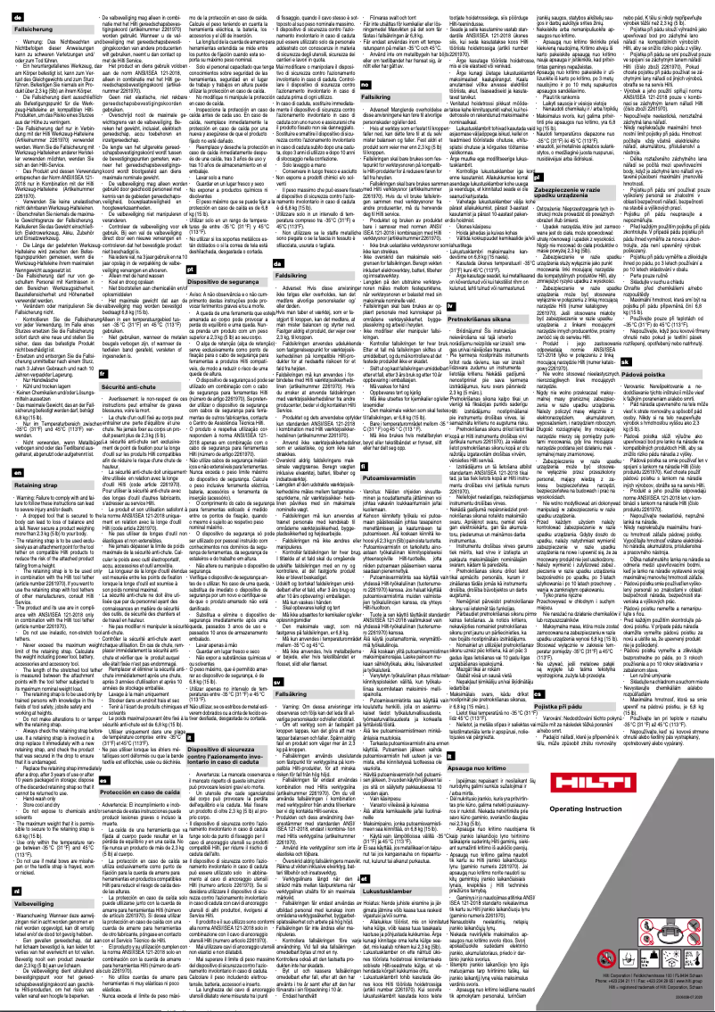 Page n°1 - Manuel utilisateur Hilti 15lb