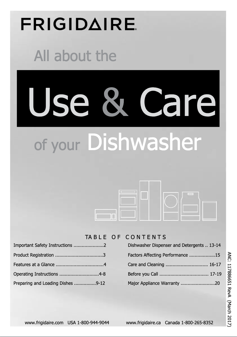 Page 1 de la notice Manuel utilisateur Frigidaire FGID2479