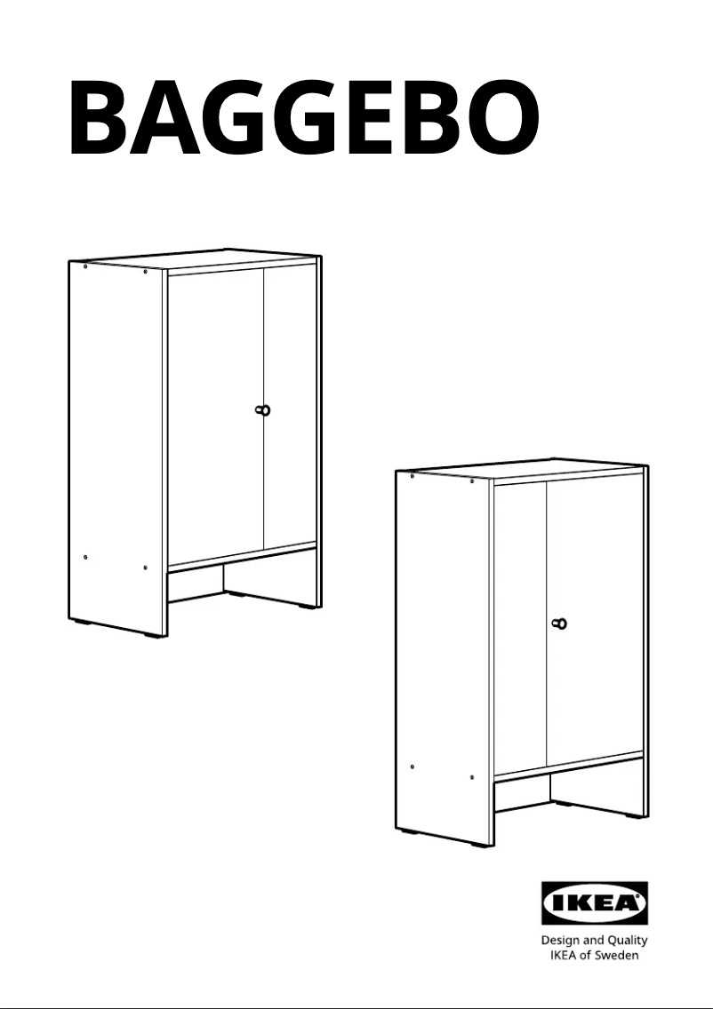 Imagen de la primera página del manual del dispositivo BAGGEBO 704.838.82