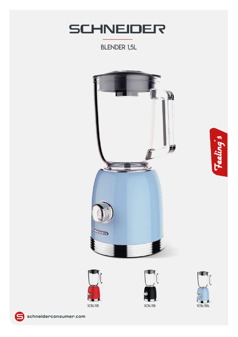 Image de la première page du manuel de l'appareil SCBL15BL