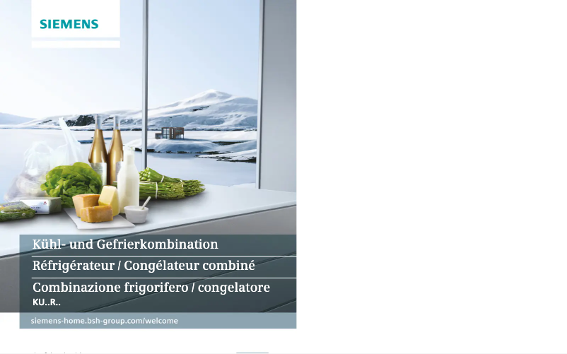 Page n°1 - Manuel utilisateur Siemens iQ500 KU15RA65H