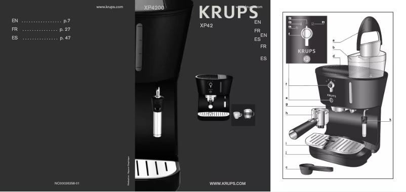 Image de la première page du manuel de l'appareil XP4200
