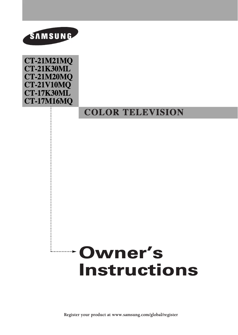 Page 1 de la notice Manuel utilisateur Samsung CT-21K30MH