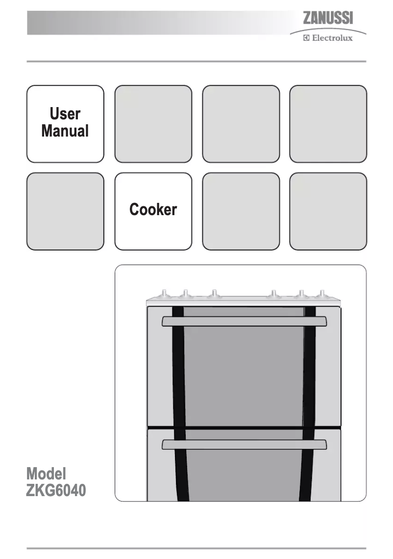 Page n°1 - Manuel utilisateur Zanussi-Electrolux ZKG6040SN