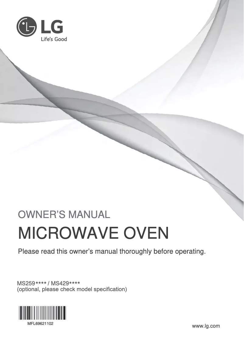 Image de la première page du manuel de l'appareil NeoChef MS4296OBSS