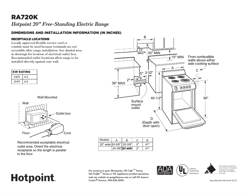 Image de la première page du manuel de l'appareil RA720KCT