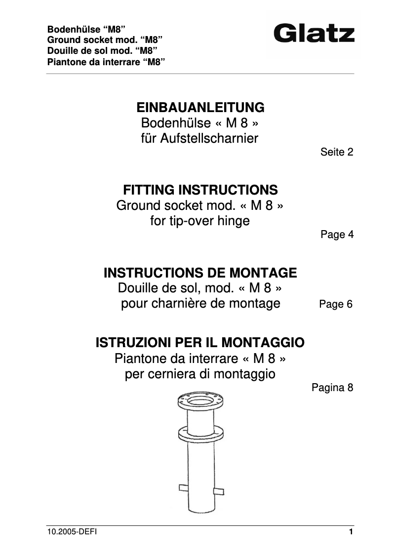 Image de la première page du manuel de l'appareil M8