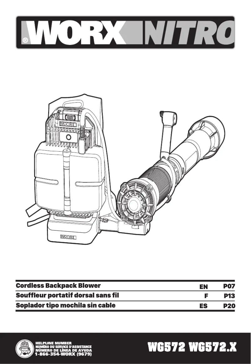 Page n°1 - Manuel utilisateur Worx Nitro WG572