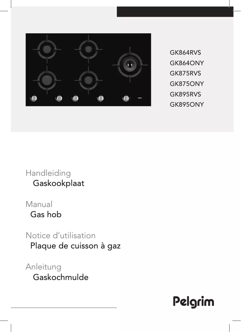 Image de la première page du manuel de l'appareil GK875ONYA