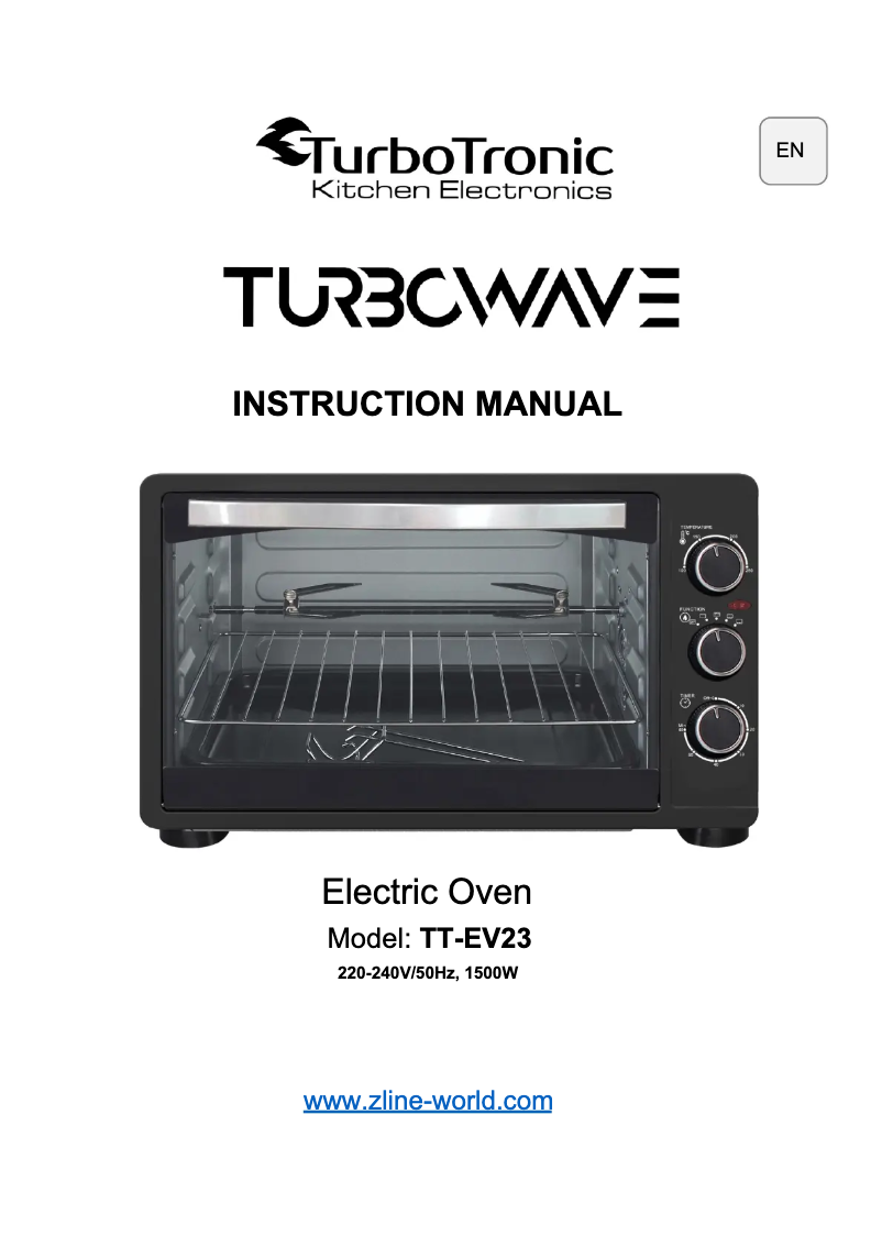 Page 1 de la notice Manuel utilisateur TurboTronic TurboWave TT-EV23