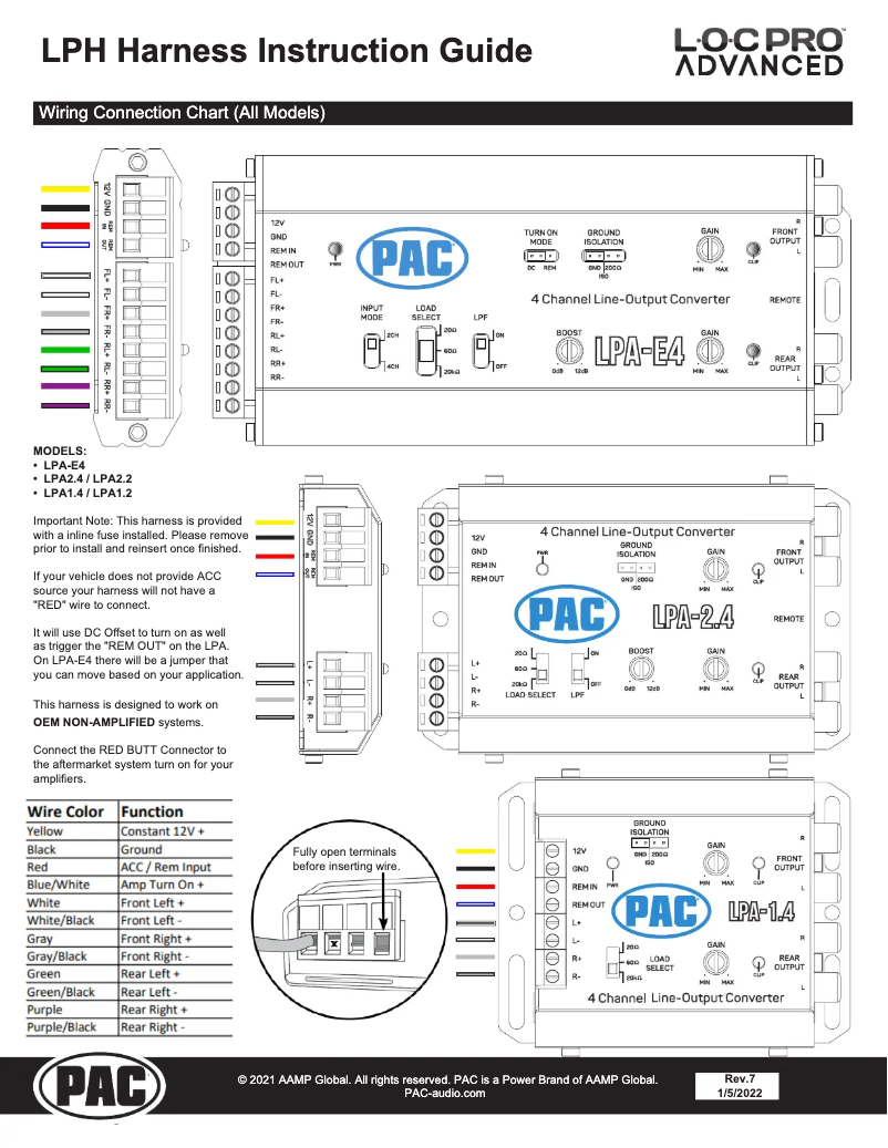 Page 1 de la notice Mode d'emploi PAC LPHTY01