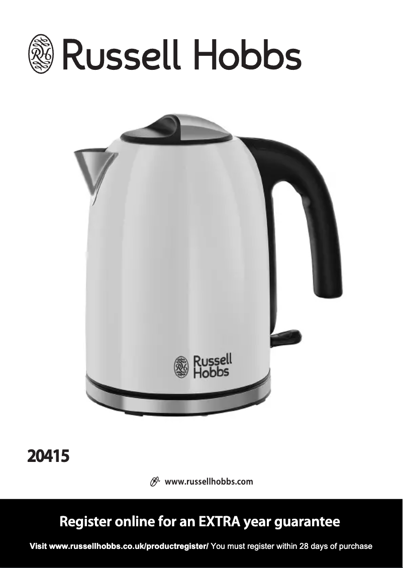 Page n°1 - Manuel utilisateur Russell Hobbs Colour Plus 20415