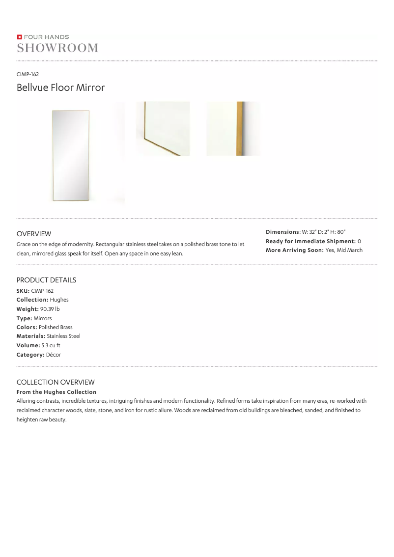 Page 1 de la notice Manuel utilisateur Four Hands CIMP-162