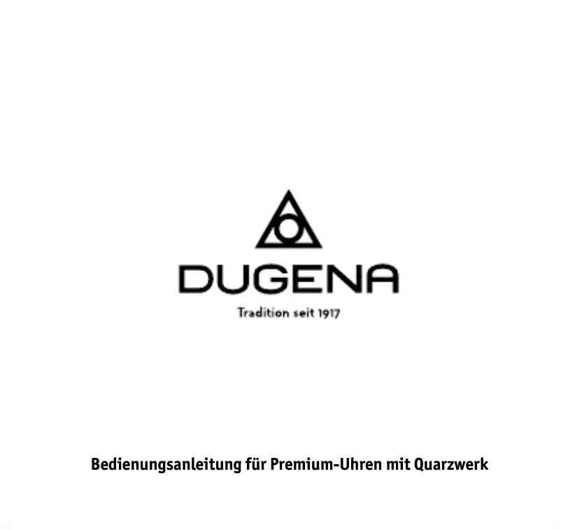 Page n°1 - Manuel utilisateur Dugena Artdéco