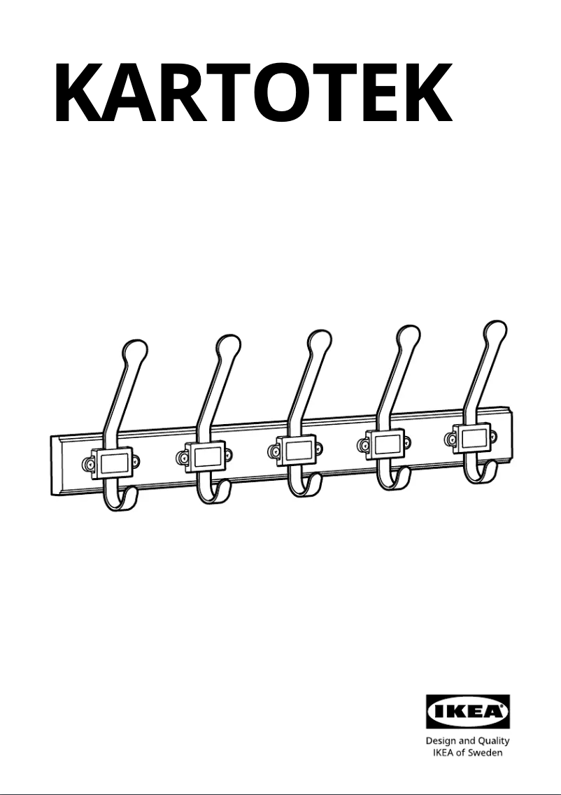 Page 1 de la notice Manuel utilisateur Ikea KARTOTEK 203.622.60