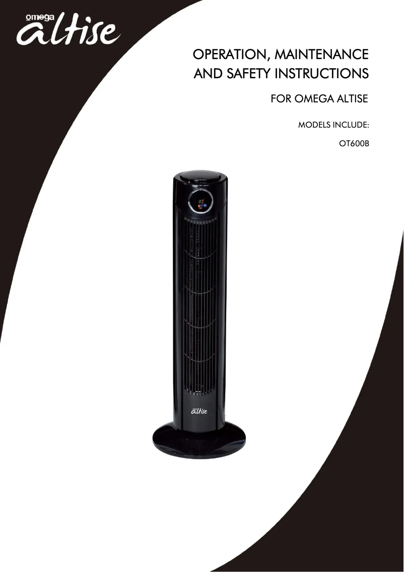 Page n°1 - Manuel utilisateur Omega Altise OT600B