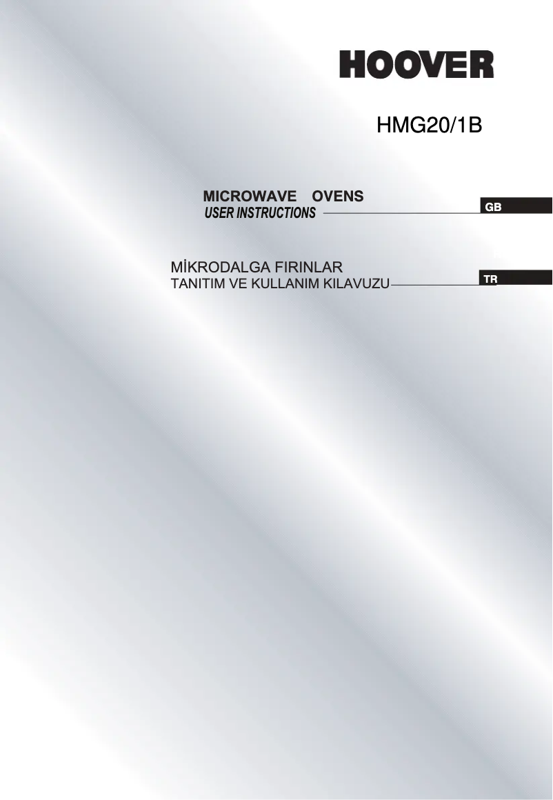 Page n°1 - Manuel utilisateur Hoover HMG20/1B