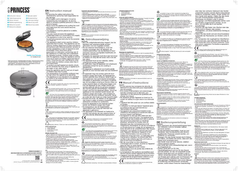 Imagen de la primera página del manual del dispositivo Iron DeLuxe 132380