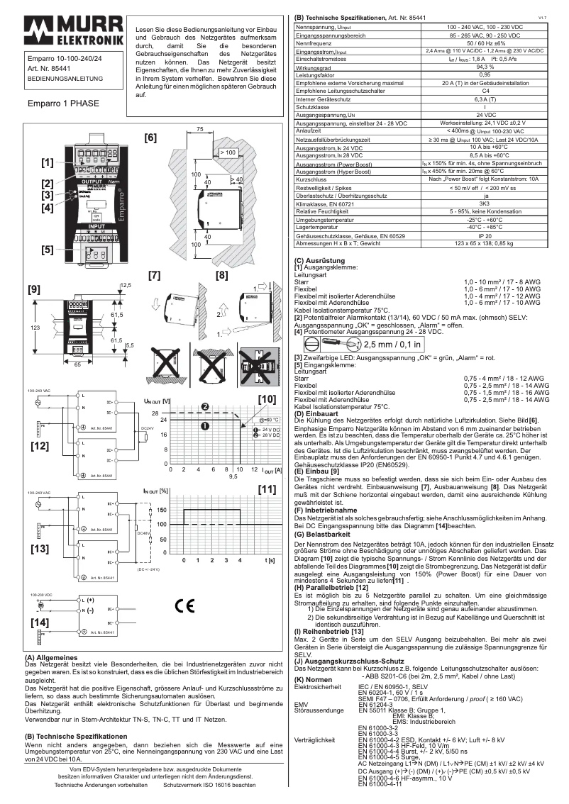 Image de la première page du manuel de l'appareil Emparro 10-100-240/24