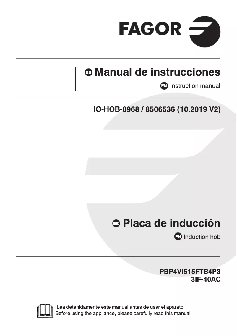 Image de la première page du manuel de l'appareil 3IF-40AC