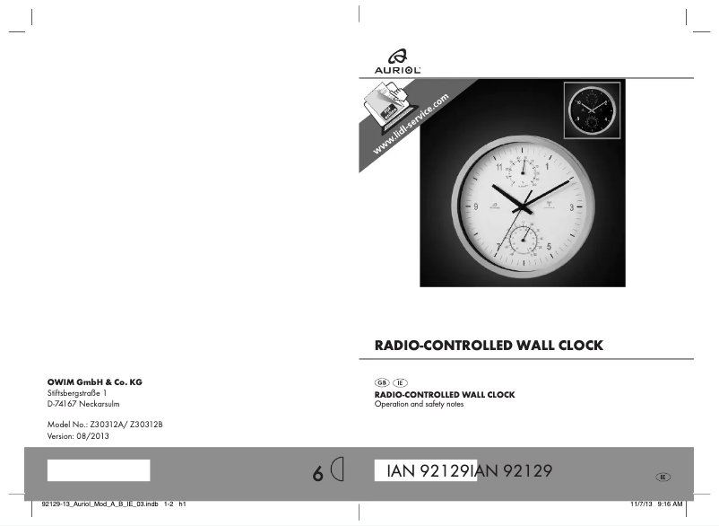 Page 1 de la notice Manuel utilisateur United Office Z30312A