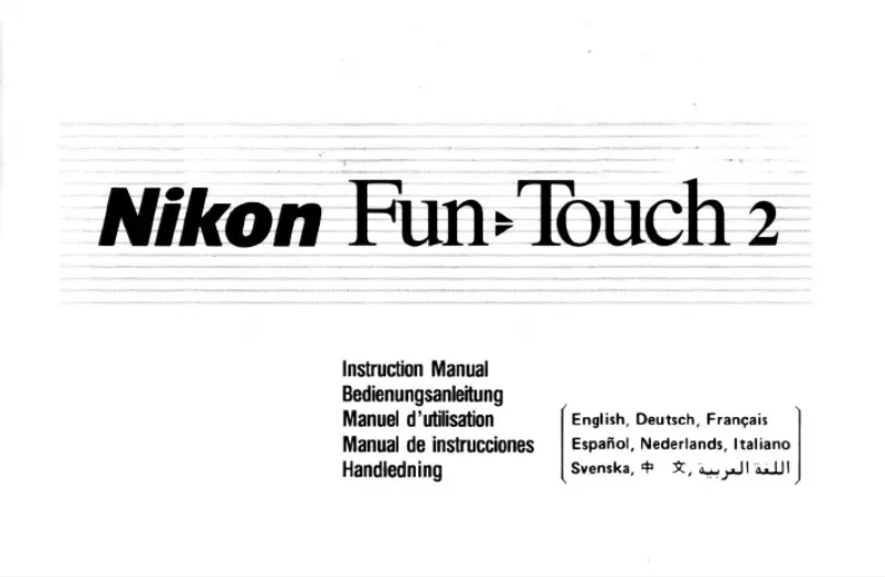 Page n°1 - Manuel utilisateur Nikon Fun Touch 2
