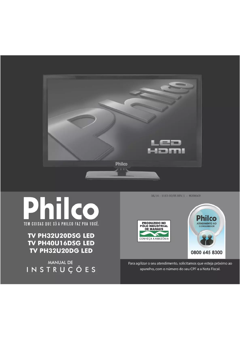 Page 1 de la notice Manuel utilisateur Philco PH32U20DSG