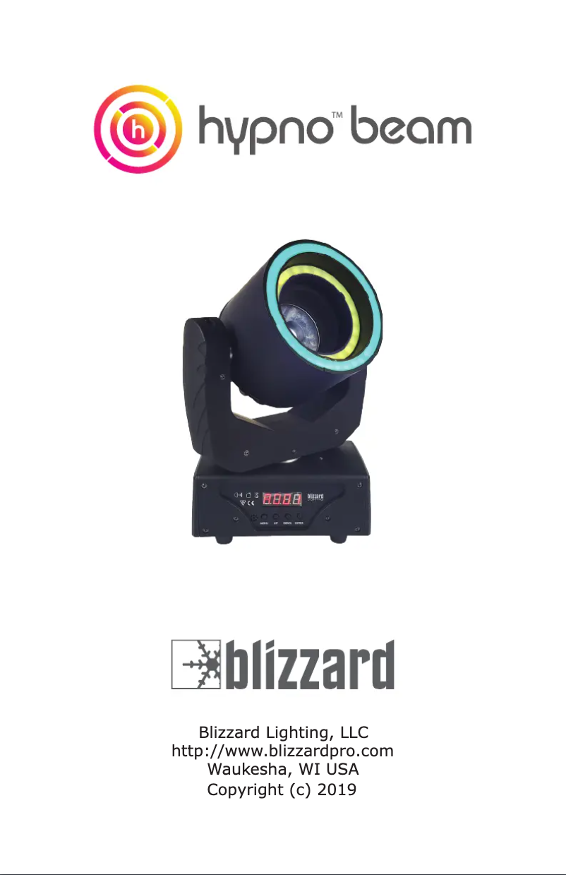 Page 1 de la notice Manuel utilisateur Blizzard Hypno Beam