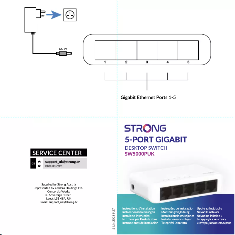 Page n°1 - Manuel utilisateur Strong SW5000PUK
