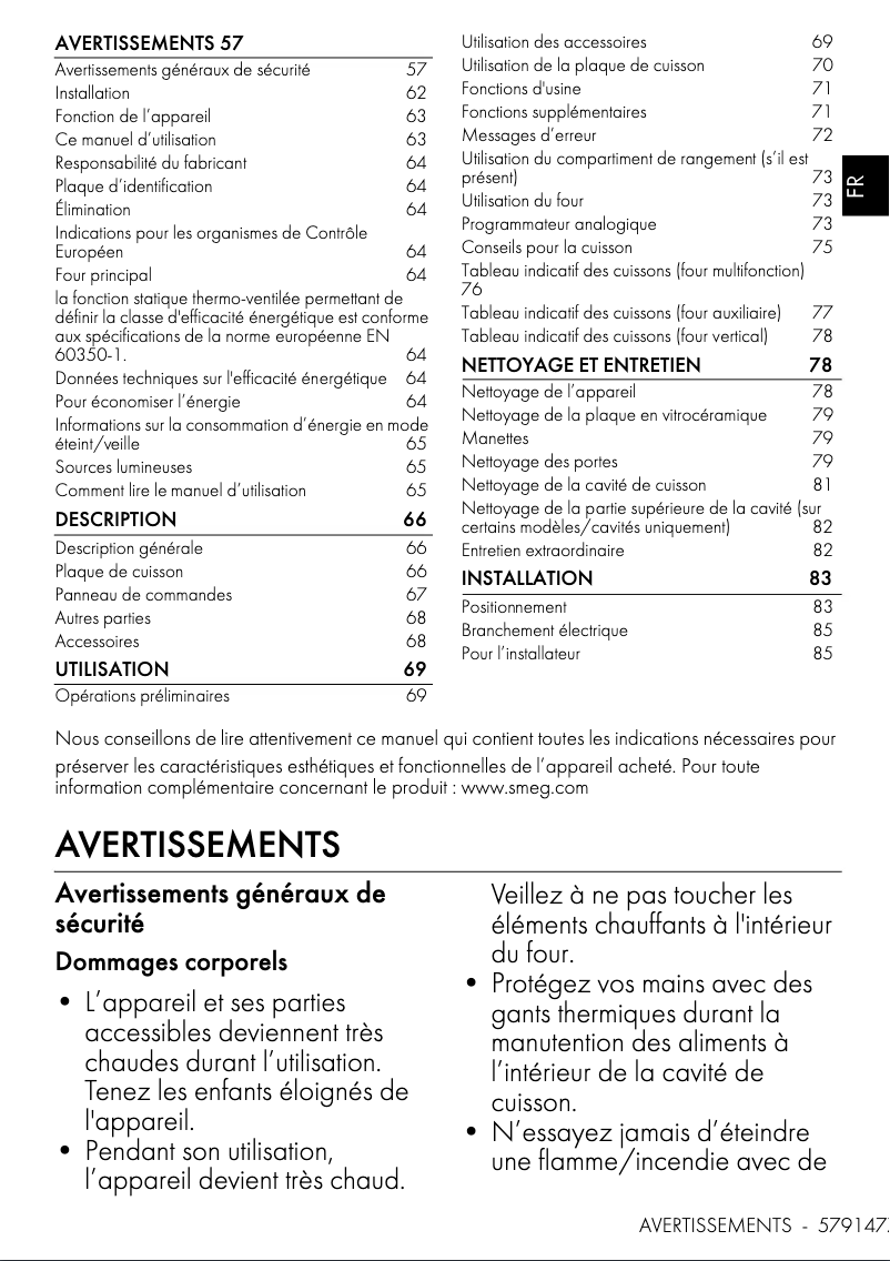 Image de la première page du manuel de l'appareil CX93IMBL