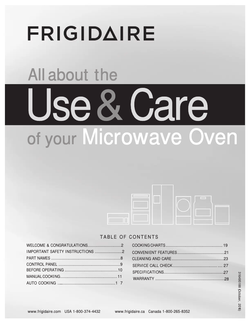 Page n°1 - Mode d'emploi Frigidaire FFMV1645TH