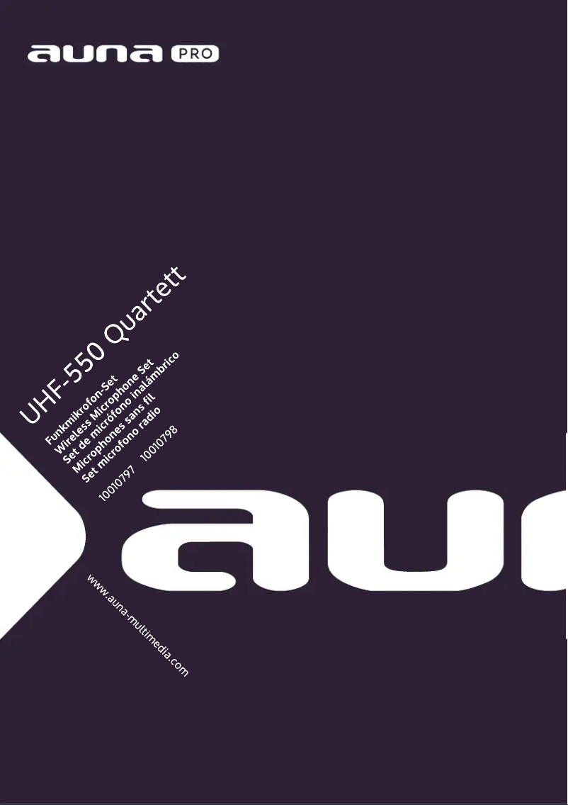 Image de la première page du manuel de l'appareil UHF-550 Quartett