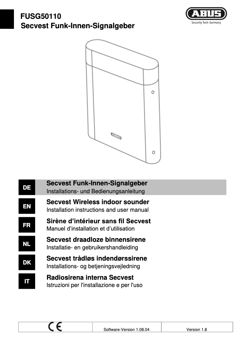 Page n°1 - Manuel utilisateur Abus FUSG50110
