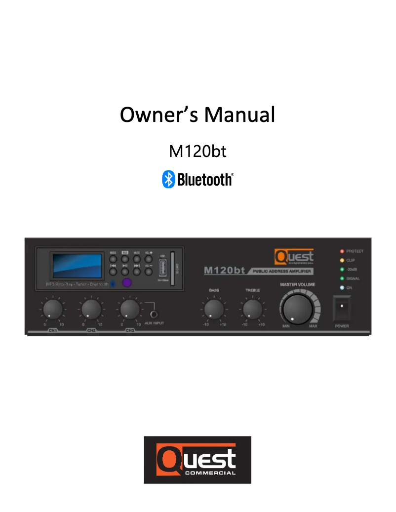 Image de la première page du manuel de l'appareil M120bt