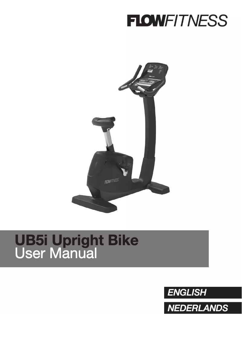 Page 1 de la notice Manuel utilisateur Flow Fitness UB5i Upright Bike
