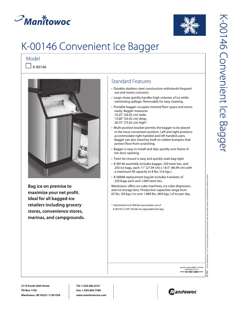 Image de la première page du manuel de l'appareil K-00146