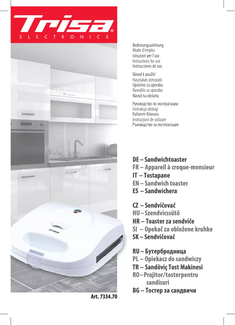 Page n°1 - Manuel utilisateur Trisa Best Snack