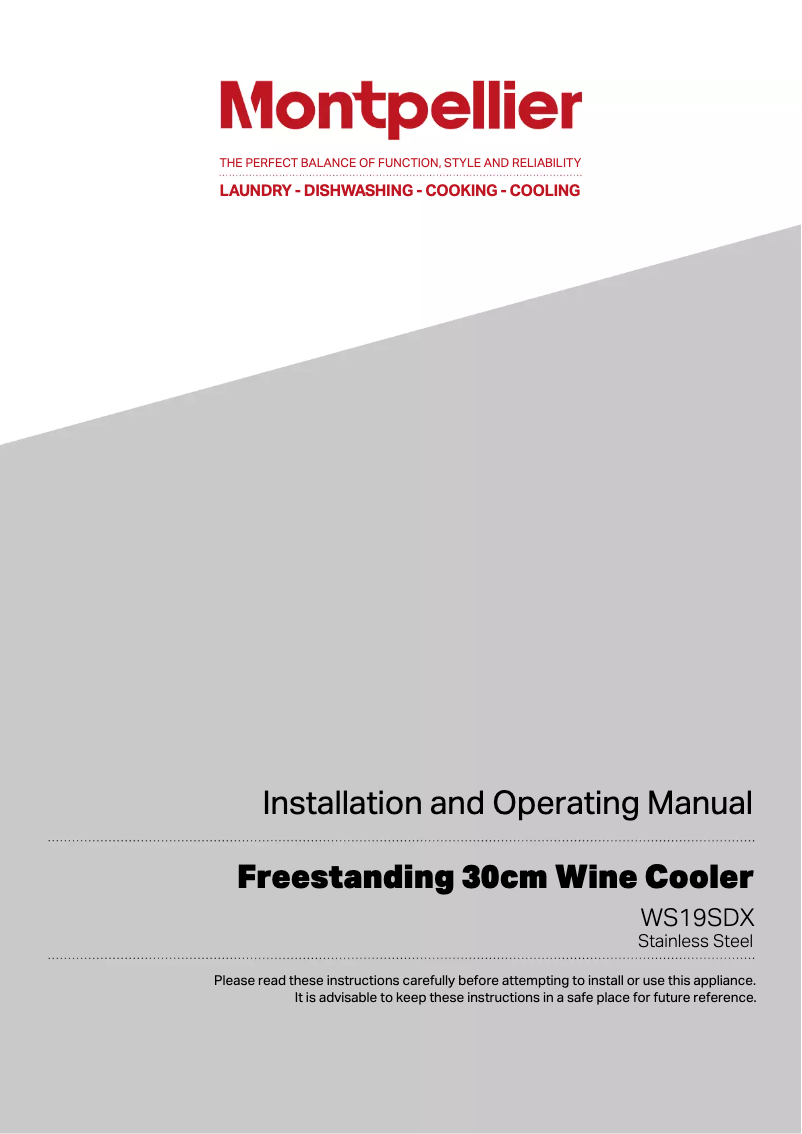 Imagen de la primera página del manual del dispositivo WS19SDX