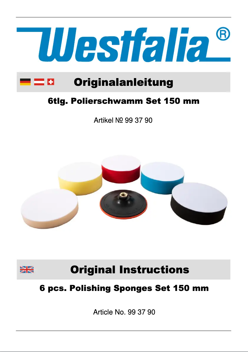 Page n°1 - Manuel utilisateur Westfalia 993790