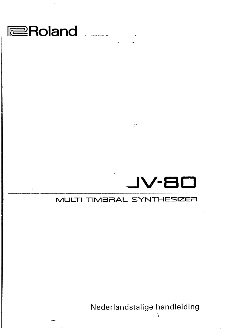 Page 1 de la notice Manuel utilisateur Roland JV-80