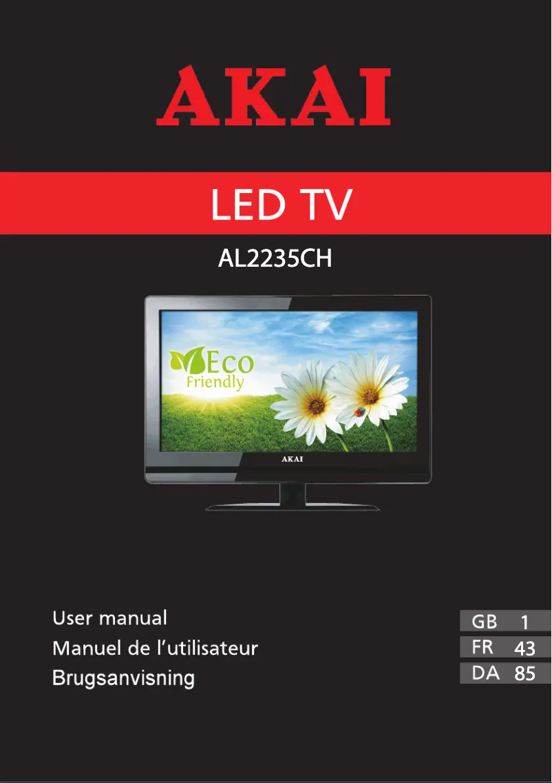 Page 1 de la notice Manuel utilisateur AKAI AL2235CH