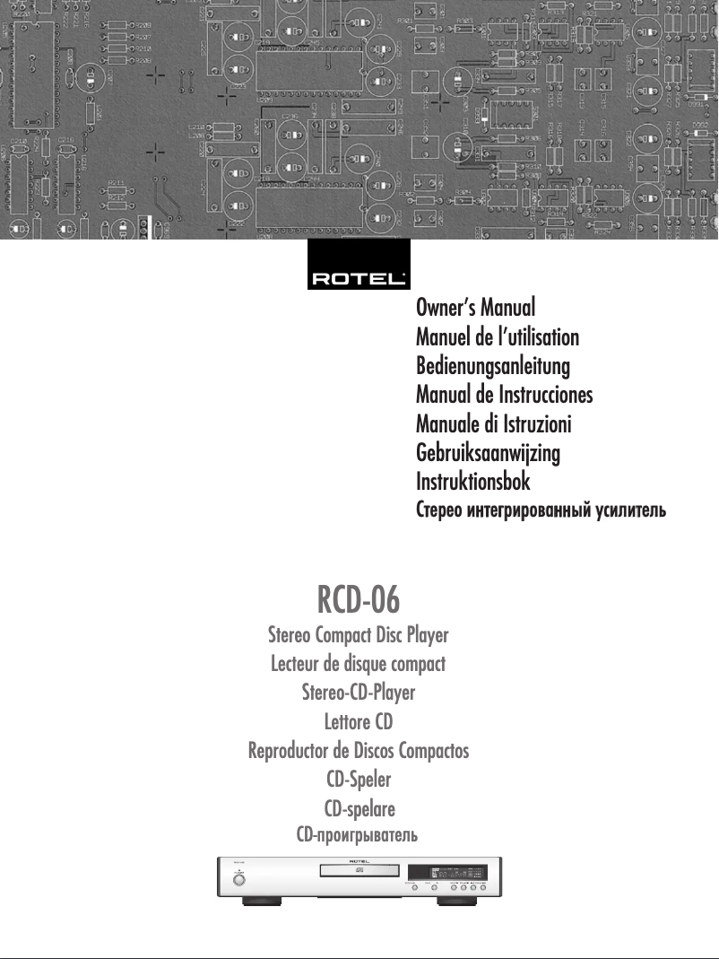 Image de la première page du manuel de l'appareil RCD-06