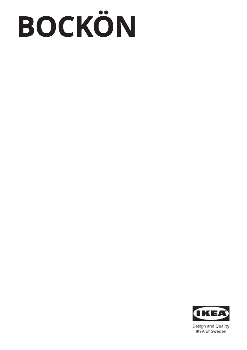 Page 1 de la notice Manuel utilisateur Ikea BOCKÖN 405.027.83