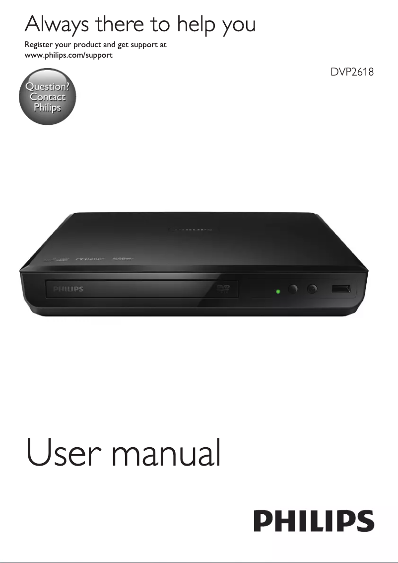 Image de la première page du manuel de l'appareil DVP2618