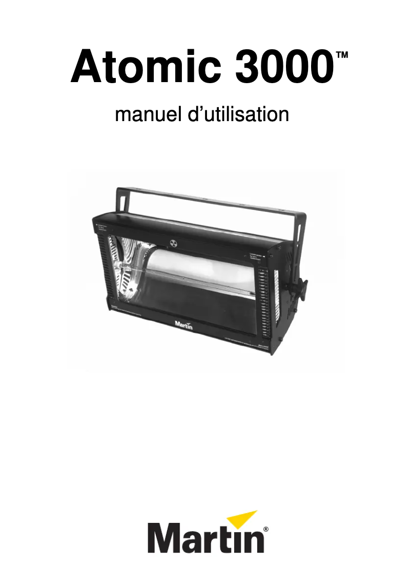 Image de la première page du manuel de l'appareil Atomic 3000 DMX