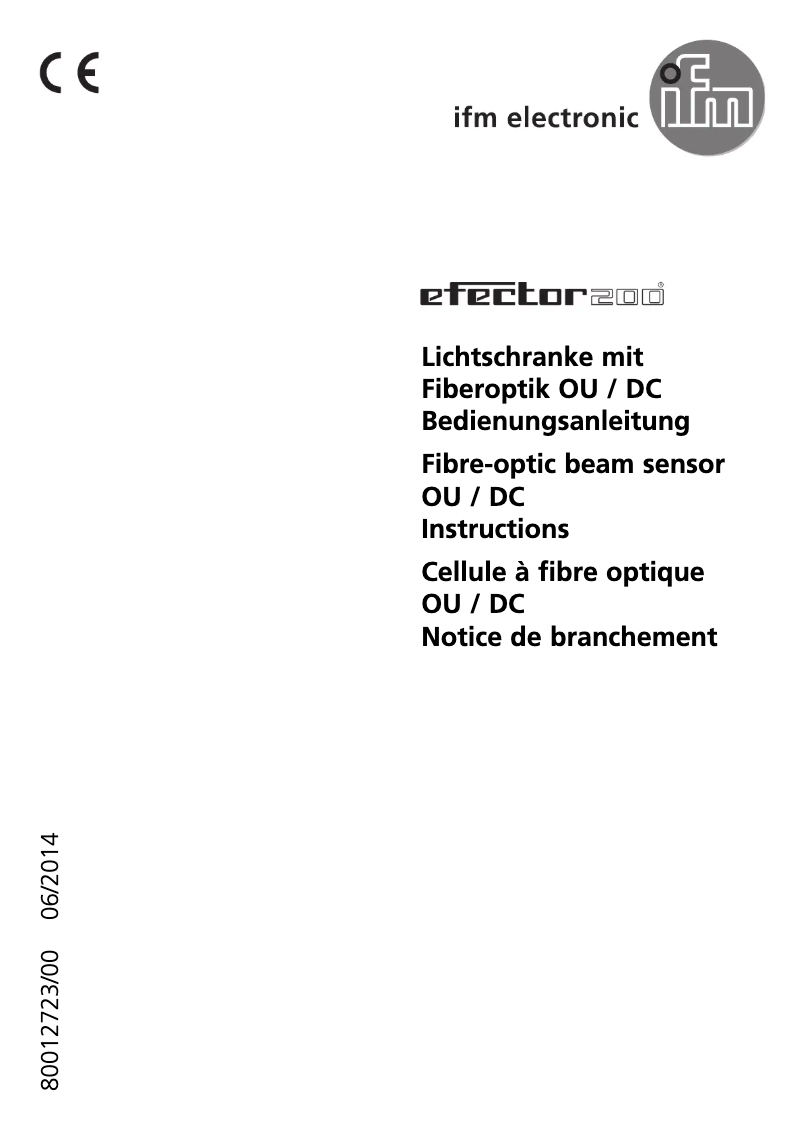 Page 1 de la notice Manuel utilisateur IFM OU5002