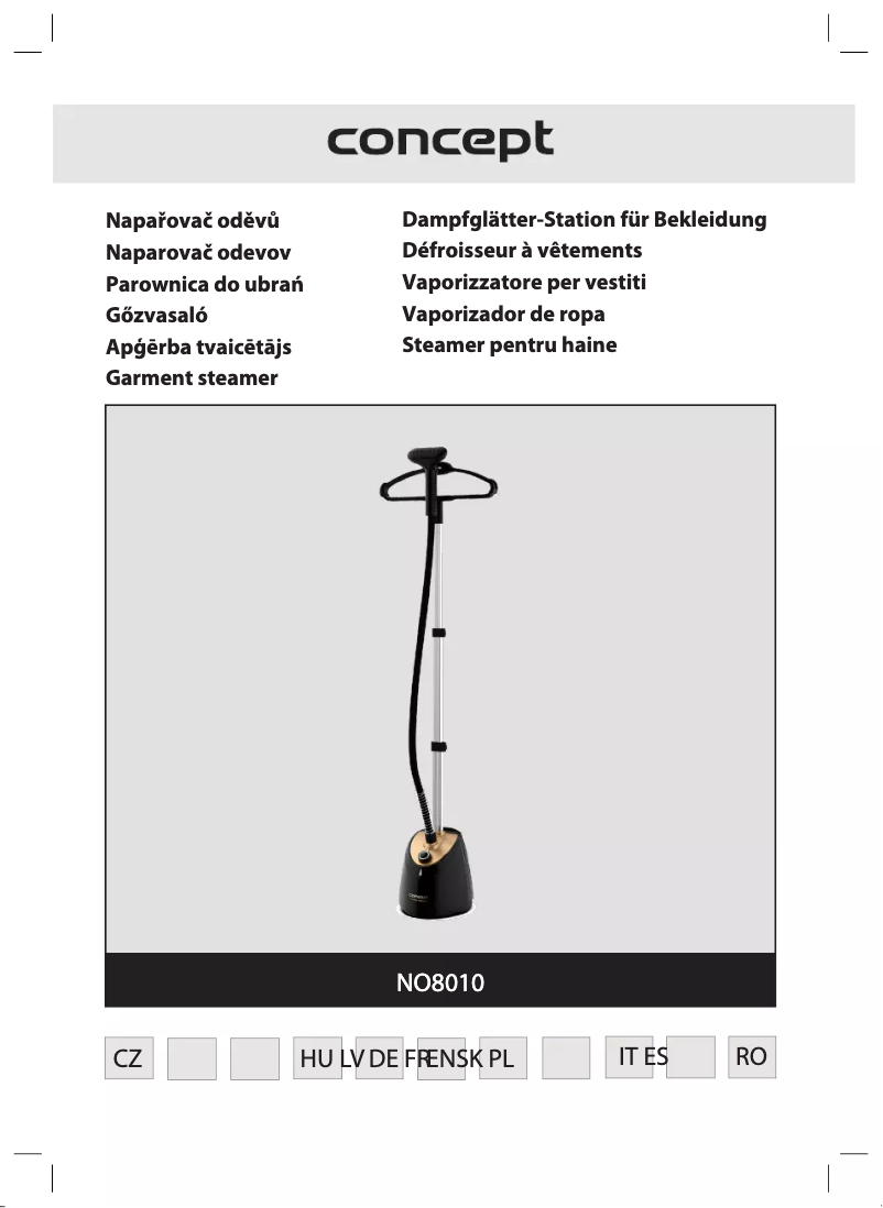 Page 1 de la notice Manuel utilisateur Concept Perfect Steam NO8010