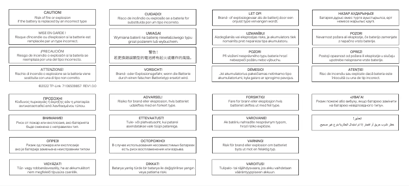 Image de la première page du manuel de l'appareil Tapo T315