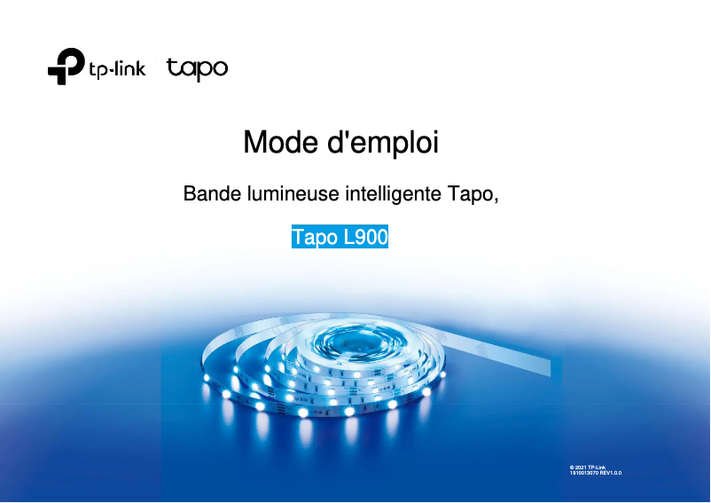 Page n°1 - Guide d'installation TP-Link Tapo L900-5