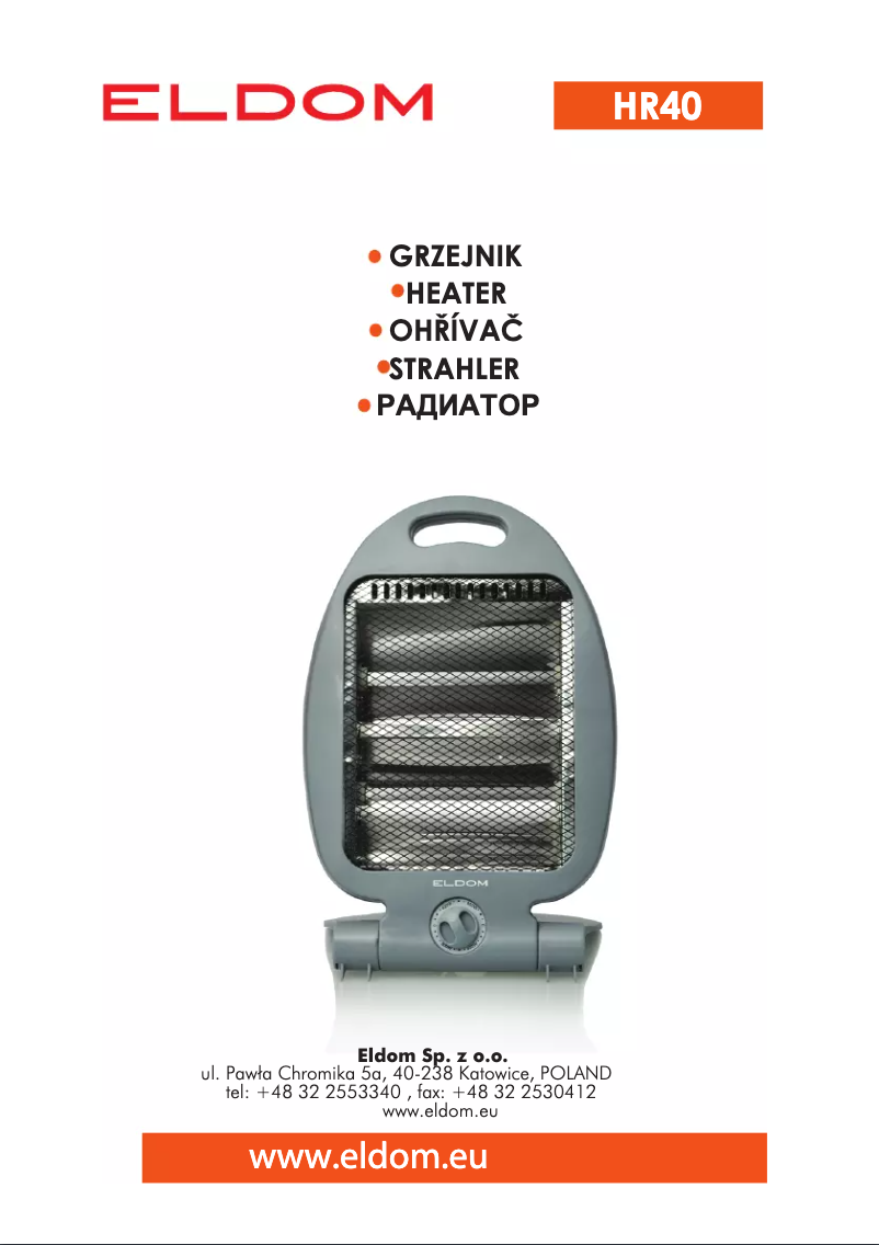 Página 1 del manual Manual de usuario Eldom HR40